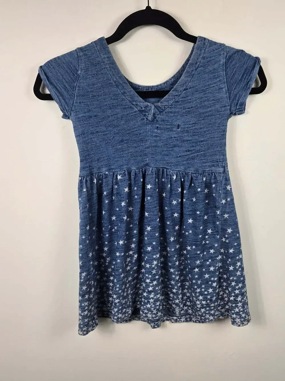 Gap Girls Size 6–7 Blue Star Print Cotton Fit & Flare Skater Dress